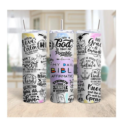 Faith & Scripture Affirmation Tumbler – 20oz Inspirational Bible Verse Cup Product vendor