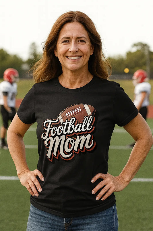 Football Mom T-Shirt – Game Day Graphic Tee for Proud Sports Moms | Casual Game Day Shirt for Women | Football Season Gift Idea Product vendor