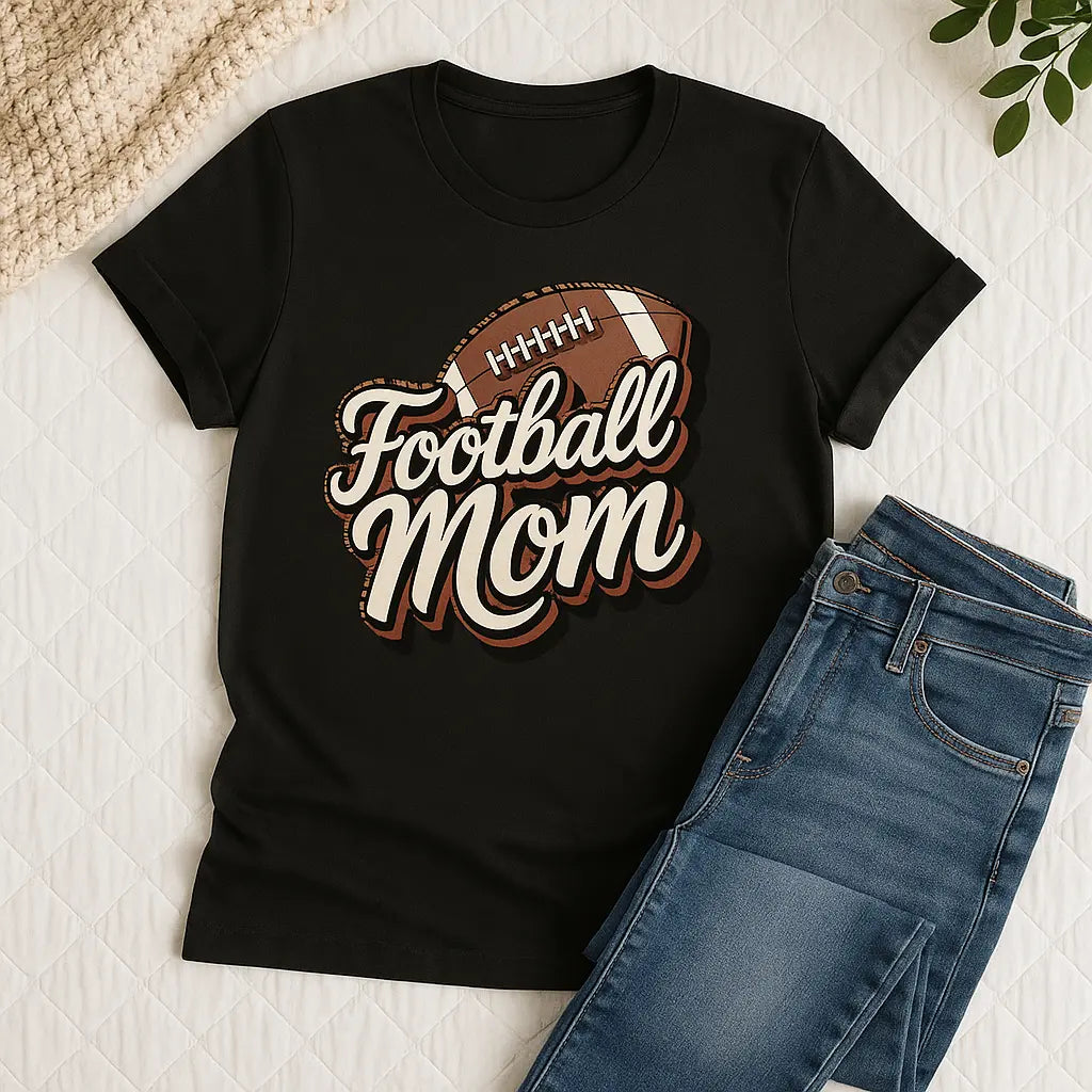 Football Mom T-Shirt – Game Day Graphic Tee for Proud Sports Moms | Casual Game Day Shirt for Women | Football Season Gift Idea Product vendor