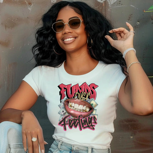 Funds Over Feelings Graphic T-Shirt – Bold Urban Hustle Tee Product vendor