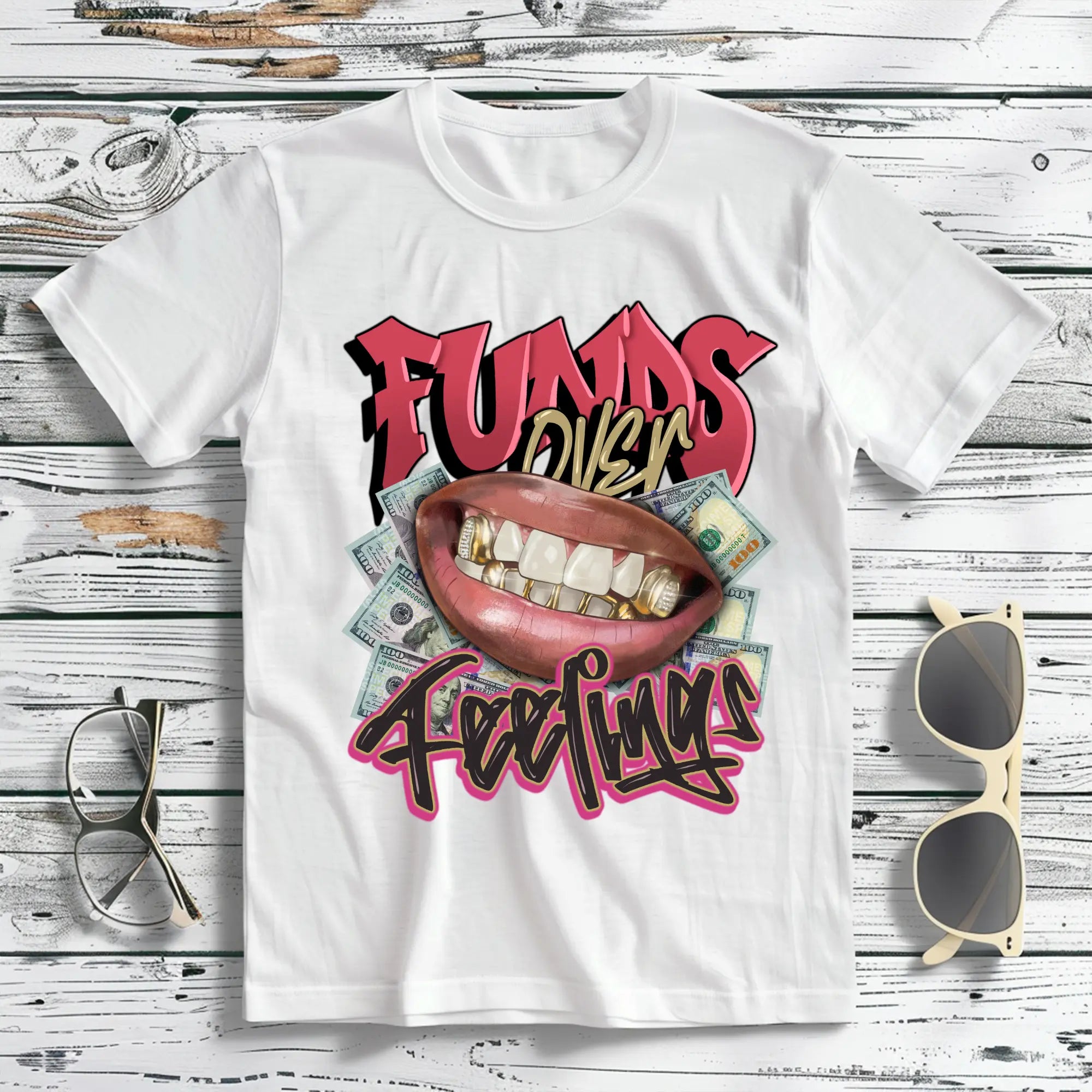 Funds Over Feelings Graphic T-Shirt – Bold Urban Hustle Tee Product vendor