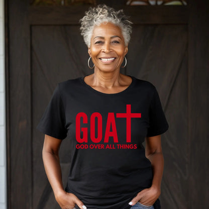 GOAT – God Over All Things T-Shirt | Faith-Based Christian Tee Branded Kreations Kraft Boutique