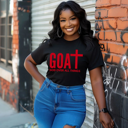 GOAT – God Over All Things T-Shirt | Faith-Based Christian Tee Branded Kreations Kraft Boutique