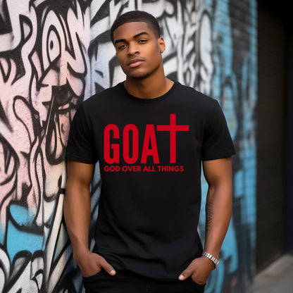 GOAT – God Over All Things T-Shirt | Faith-Based Christian Tee Branded Kreations Kraft Boutique