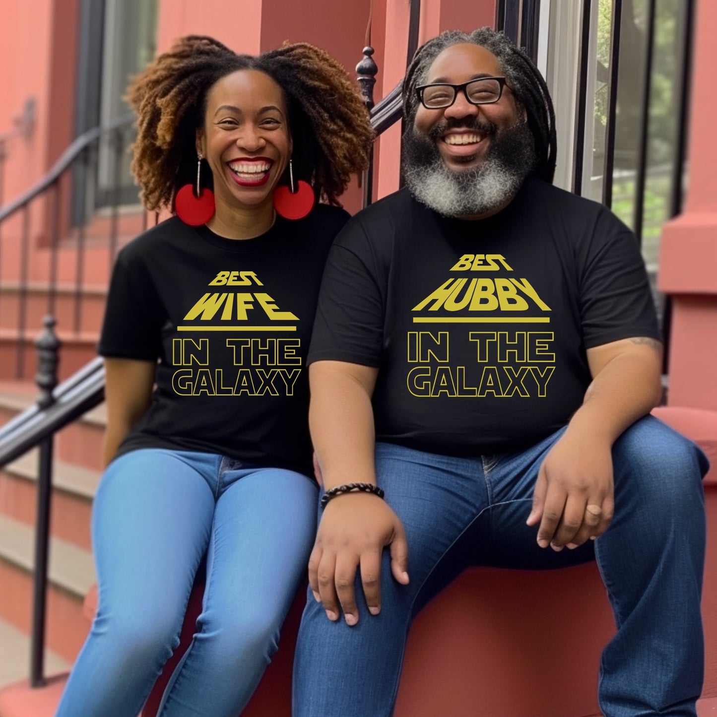 Best Wife & Best Hubby in the Galaxy T-Shirts – Matching Couple Shirt Branded Kreations Kraft Boutique