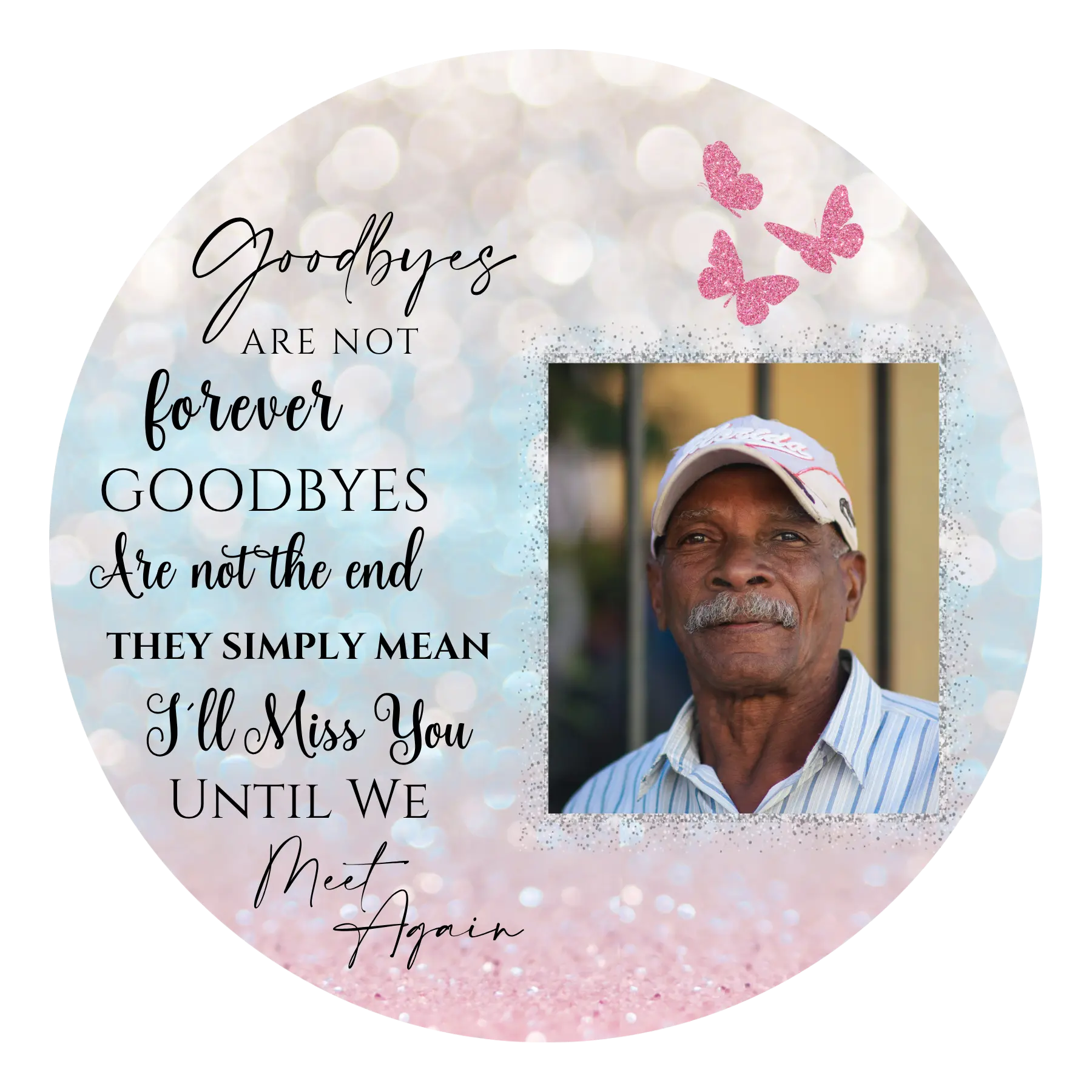 Goodbyes Are Not Forever Memorial Ornament – Personalized Photo Loss Ornament, Memorial Gift for Families, Until We Meet Again Christmas Keepsake Product vendor