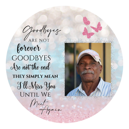 Goodbyes Are Not Forever Memorial Ornament – Personalized Photo Loss Ornament, Memorial Gift for Families, Until We Meet Again Christmas Keepsake Product vendor