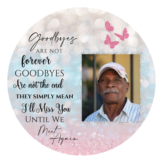 Goodbyes Are Not Forever Memorial Ornament – Personalized Photo Loss Ornament, Memorial Gift for Families, Until We Meet Again Christmas Keepsake Product vendor