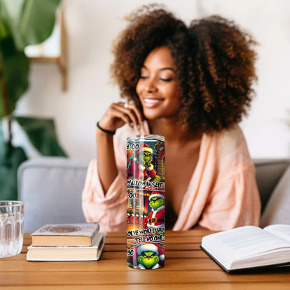 Grinch Christmas Schedule Stainless Steel Tumbler – Festive & Funny Holiday Drinkware Branded Kreations Kraft Boutique
