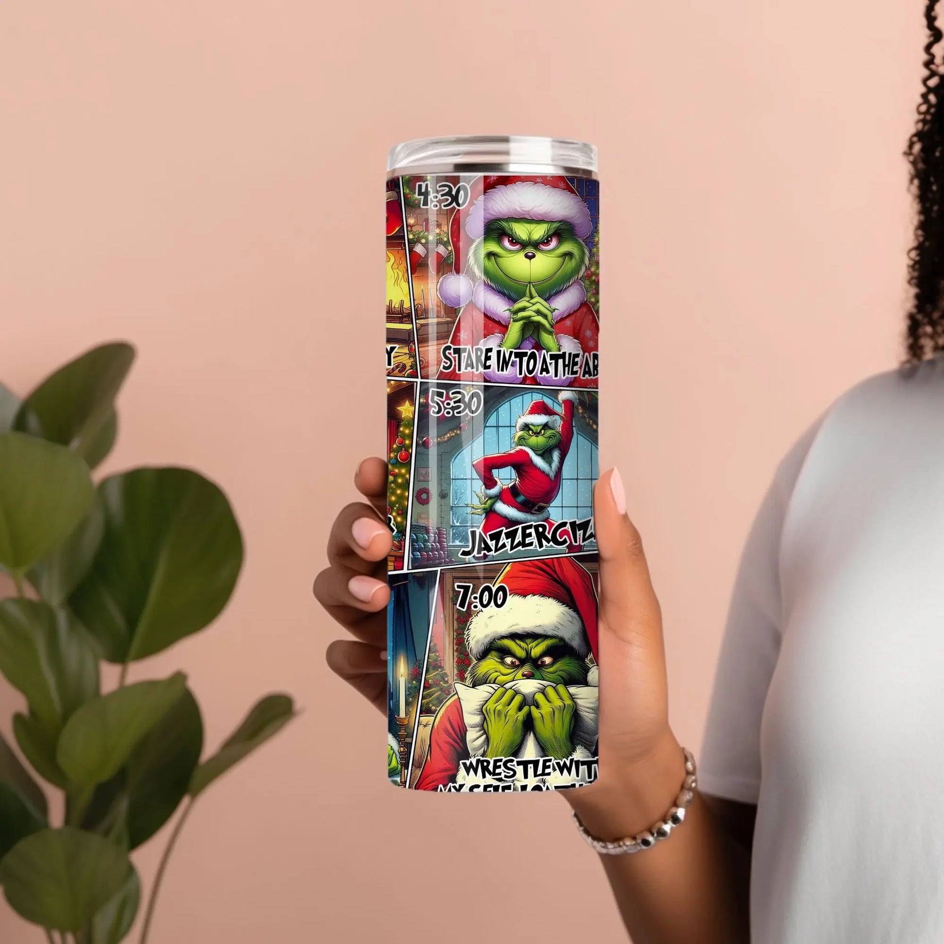 Grinch Christmas Schedule Stainless Steel Tumbler – Festive & Funny Holiday Drinkware Branded Kreations Kraft Boutique