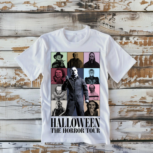 Halloween Horror Tour Villains T-Shirt | Michael Myers Jason Freddy Ghostface Band Poster Tee (S–4XL) Product vendor
