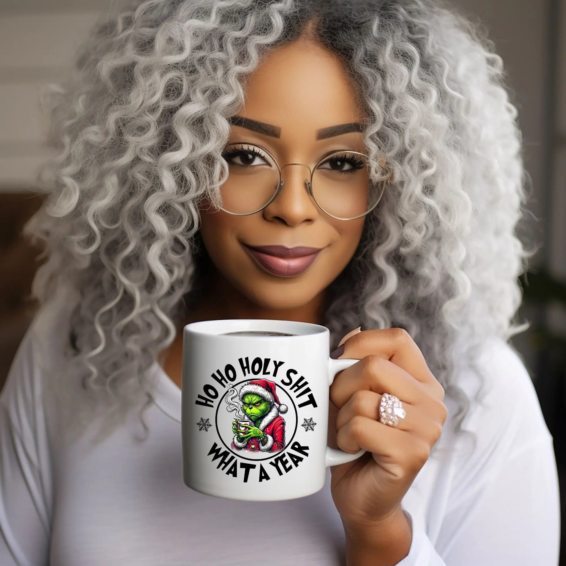 Ho Ho Holy Sh*t What a Year Mug – Funny Christmas Coffee Cup Gift Branded Kreations Kraft Boutique