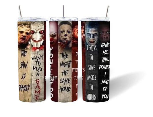 Horror Movie Collectible Tumbler Branded Kreations Kraft Boutique