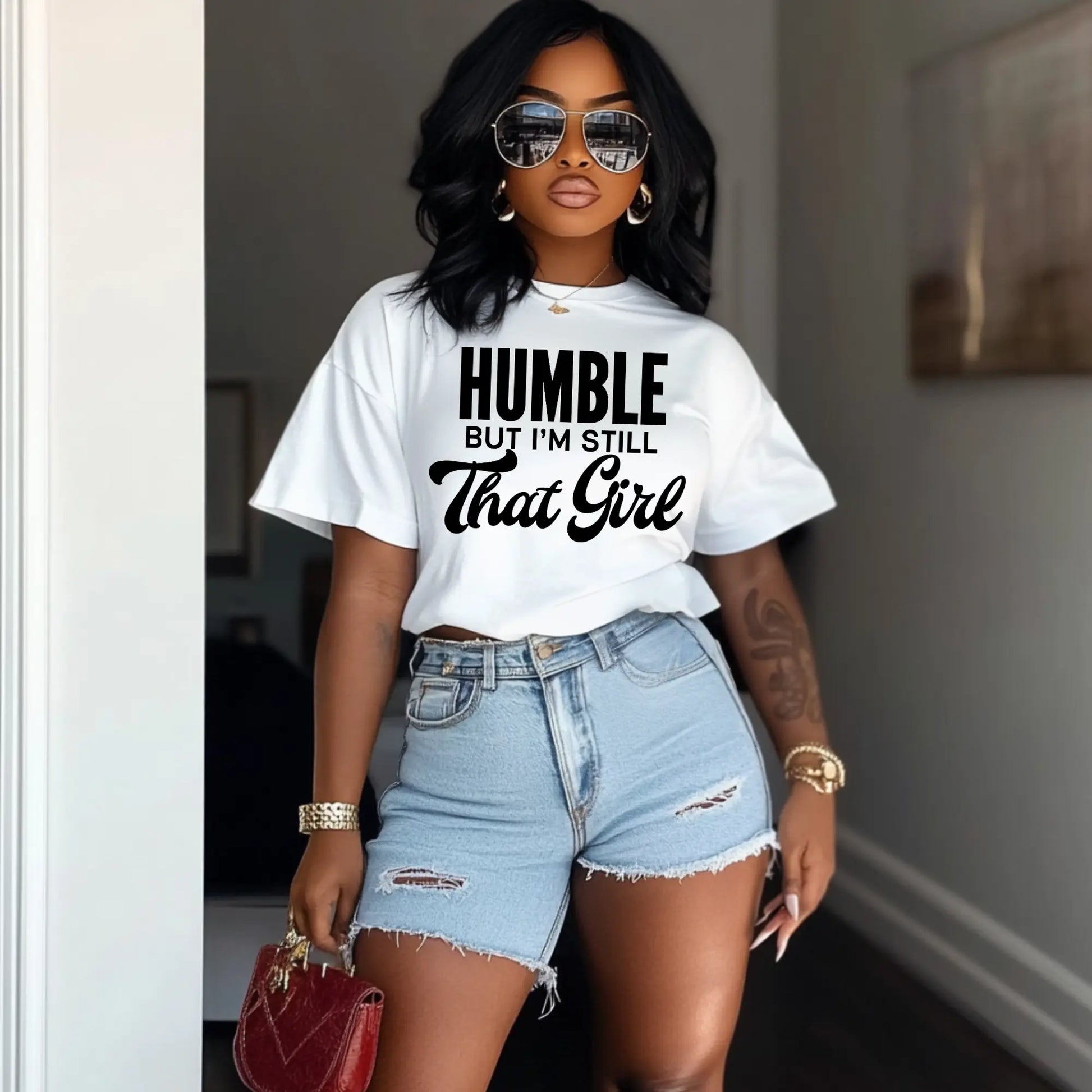 "Humble But I'm Still That Girl" T-Shirt – Confident & Stylish Women's Tee Branded Kreations Kraft Boutique