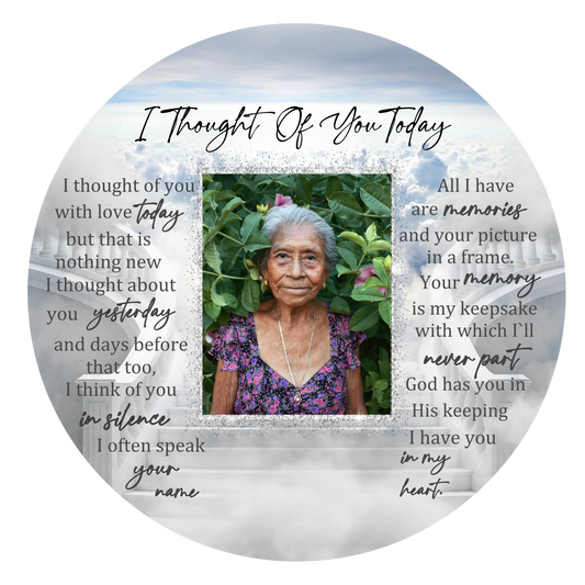I Thought of You Today Memorial Ornament – Personalized Photo Remembrance Ornament, Loved One in Heaven Christmas Keepsake, In Memory Ornament Product vendor