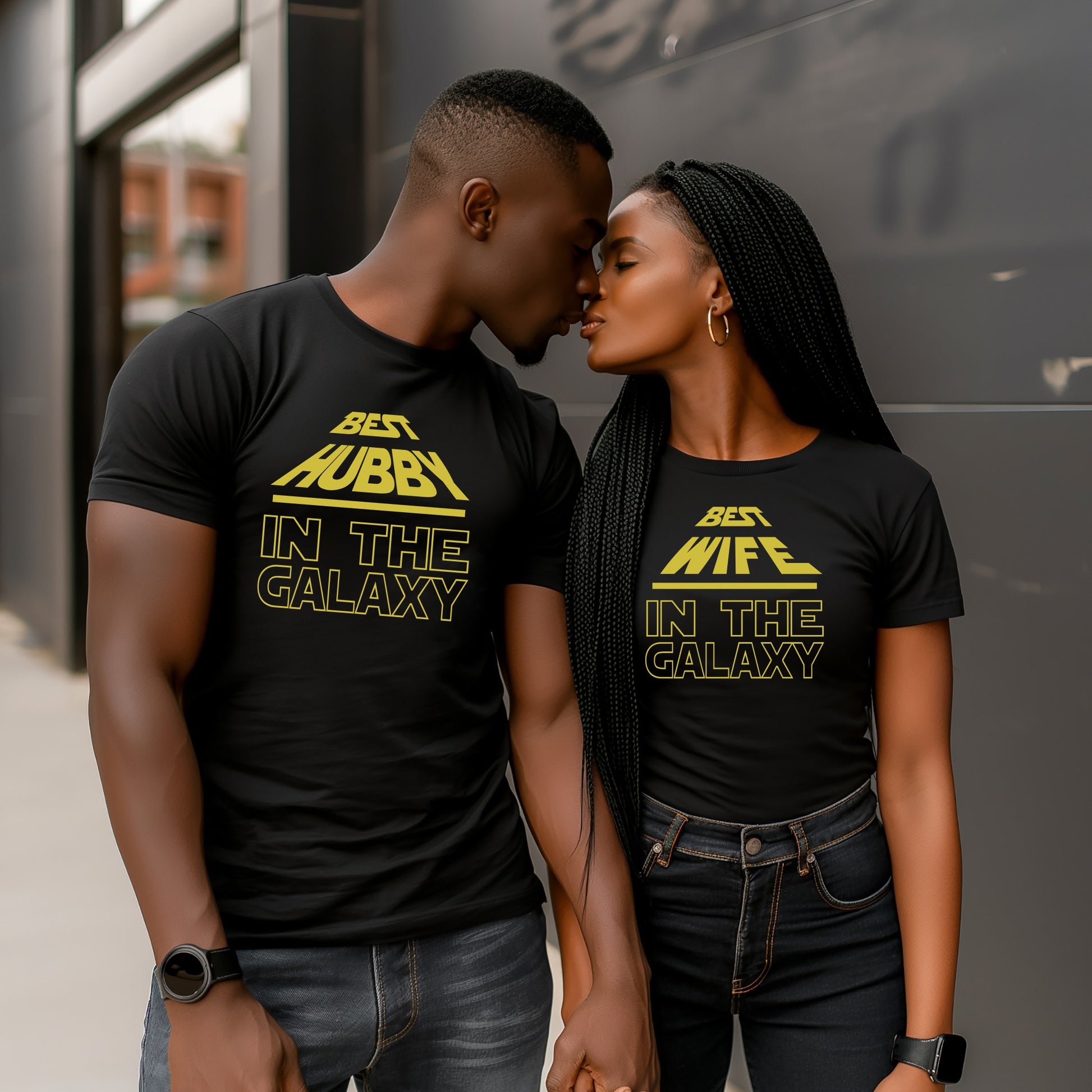 Best Wife & Best Hubby in the Galaxy T-Shirts – Matching Couple Shirt Branded Kreations Kraft Boutique