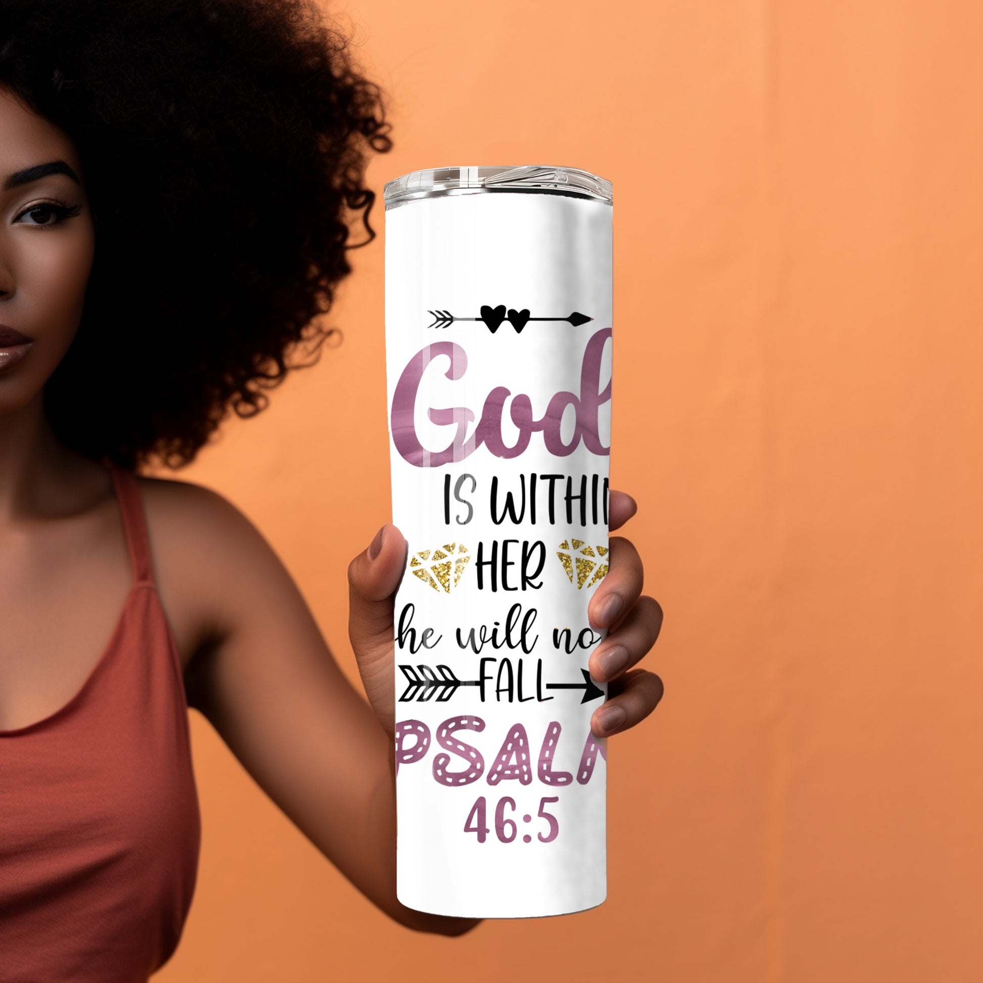 Psalm 46:5 Tumbler – God Is Within Her Inspirational Drinkware Branded Kreations Kraft Boutique