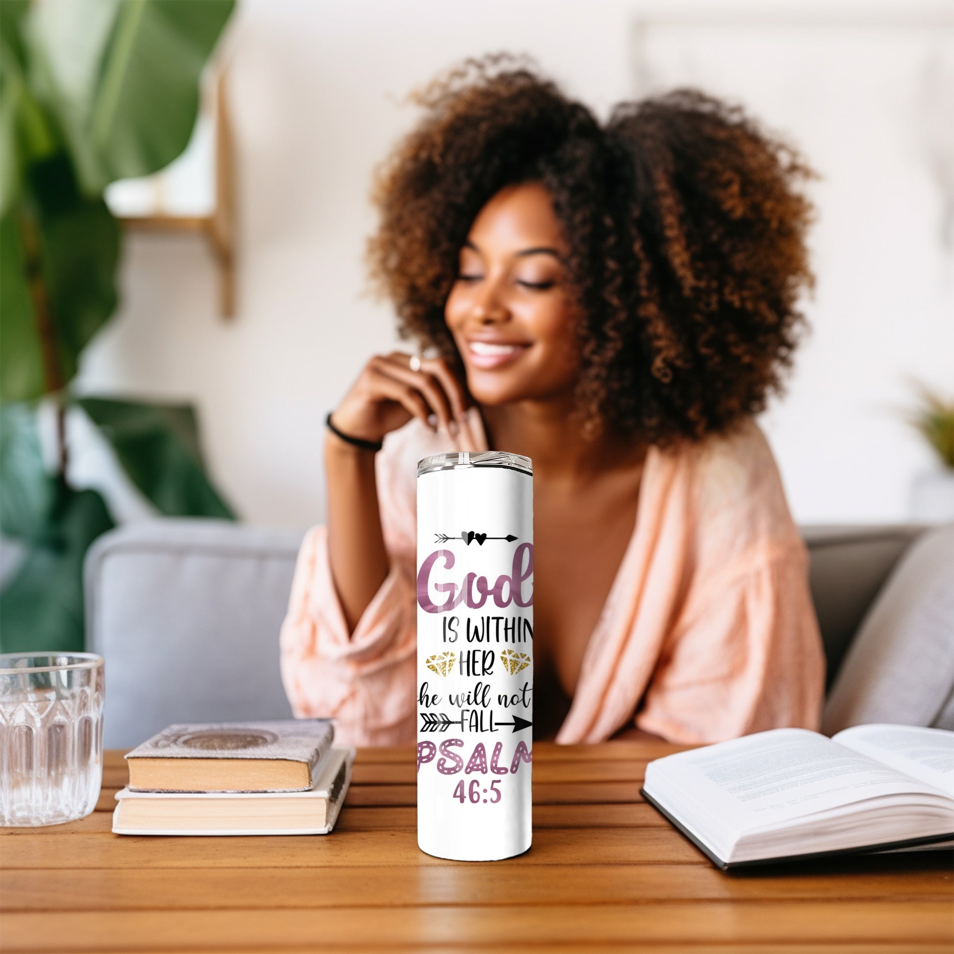 Psalm 46:5 Tumbler – God Is Within Her Inspirational Drinkware Branded Kreations Kraft Boutique