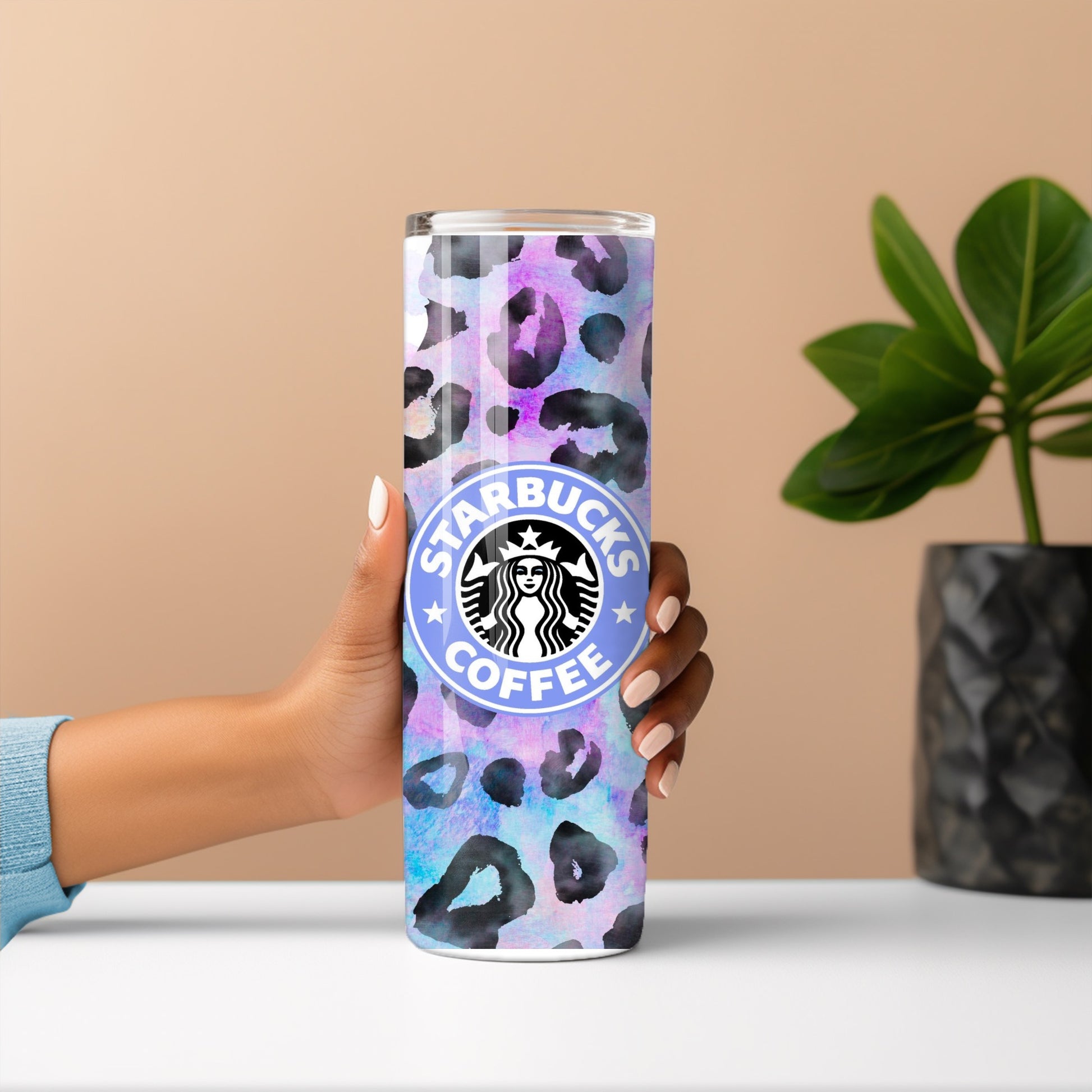 Custom Starbucks Leopard Print Tumbler – Stylish Personalized Drinkware Branded Kreations Kraft Boutique