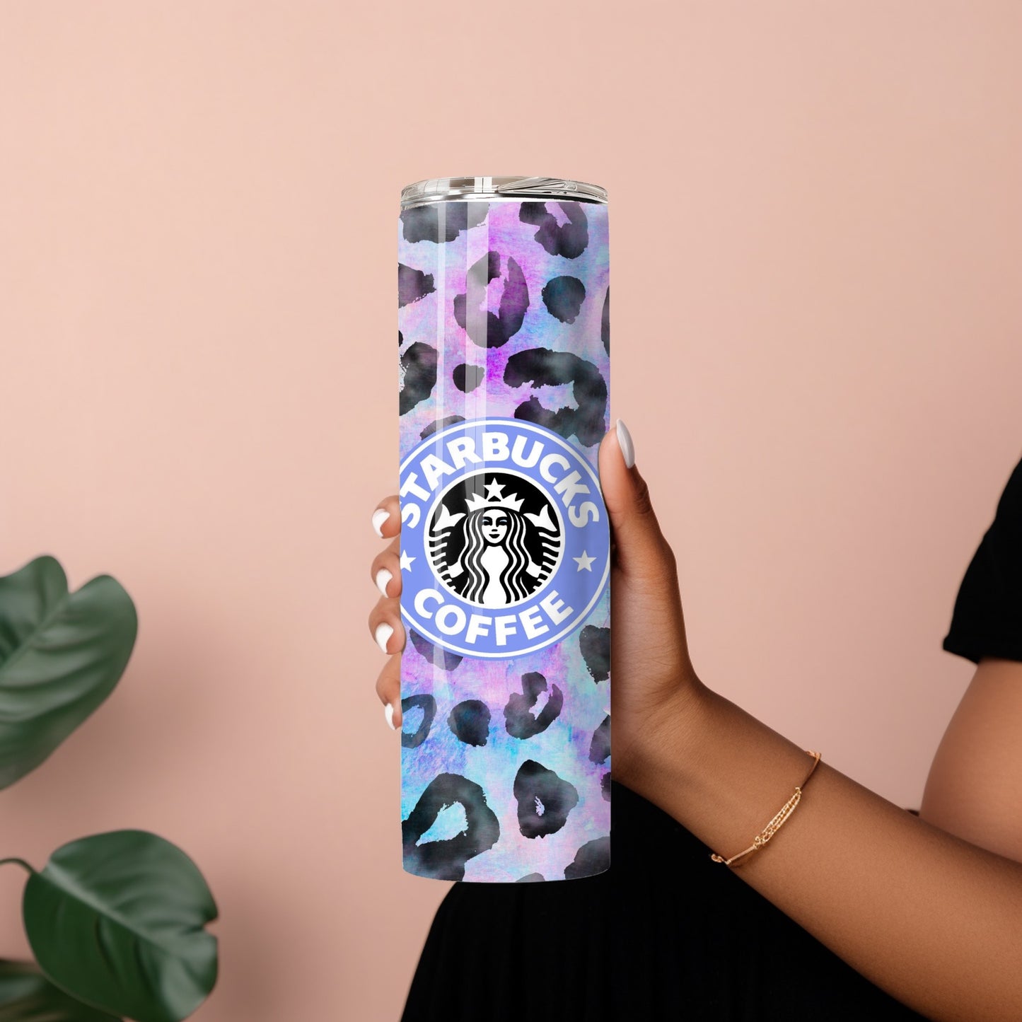 Custom Starbucks Leopard Print Tumbler – Stylish Personalized Drinkware Branded Kreations Kraft Boutique