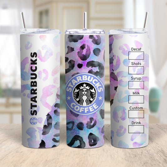 Custom Starbucks Leopard Print Tumbler – Stylish Personalized Drinkware Branded Kreations Kraft Boutique