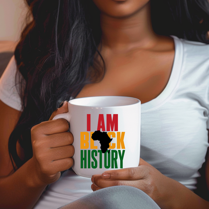 I Am Black History – Cultural Pride Ceramic Mug