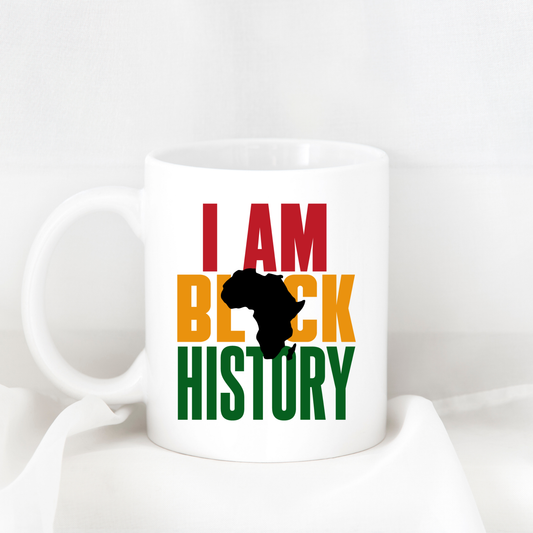 I Am Black History – Cultural Pride Ceramic Mug