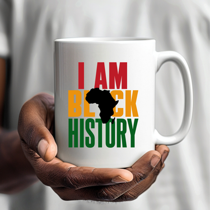 I Am Black History – Cultural Pride Ceramic Mug