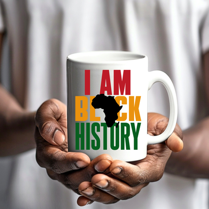 I Am Black History – Cultural Pride Ceramic Mug