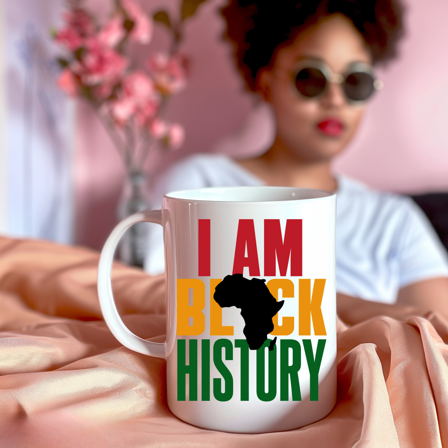 I Am Black History – Cultural Pride Ceramic Mug