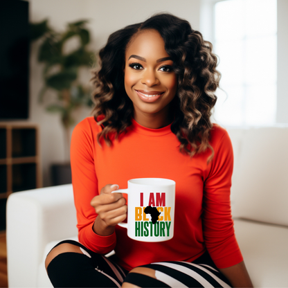 I Am Black History – Cultural Pride Ceramic Mug