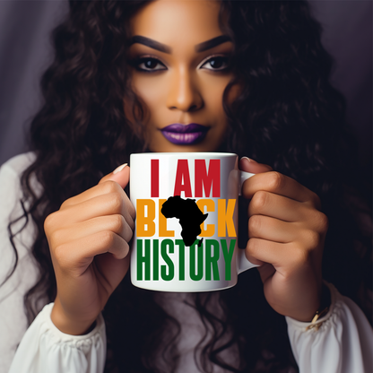 I Am Black History – Cultural Pride Ceramic Mug