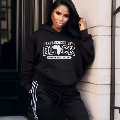 Influenced by Black History Hoodie – Afrocentric, Black Culture Sweatshirt Branded Kreations Kraft Boutique