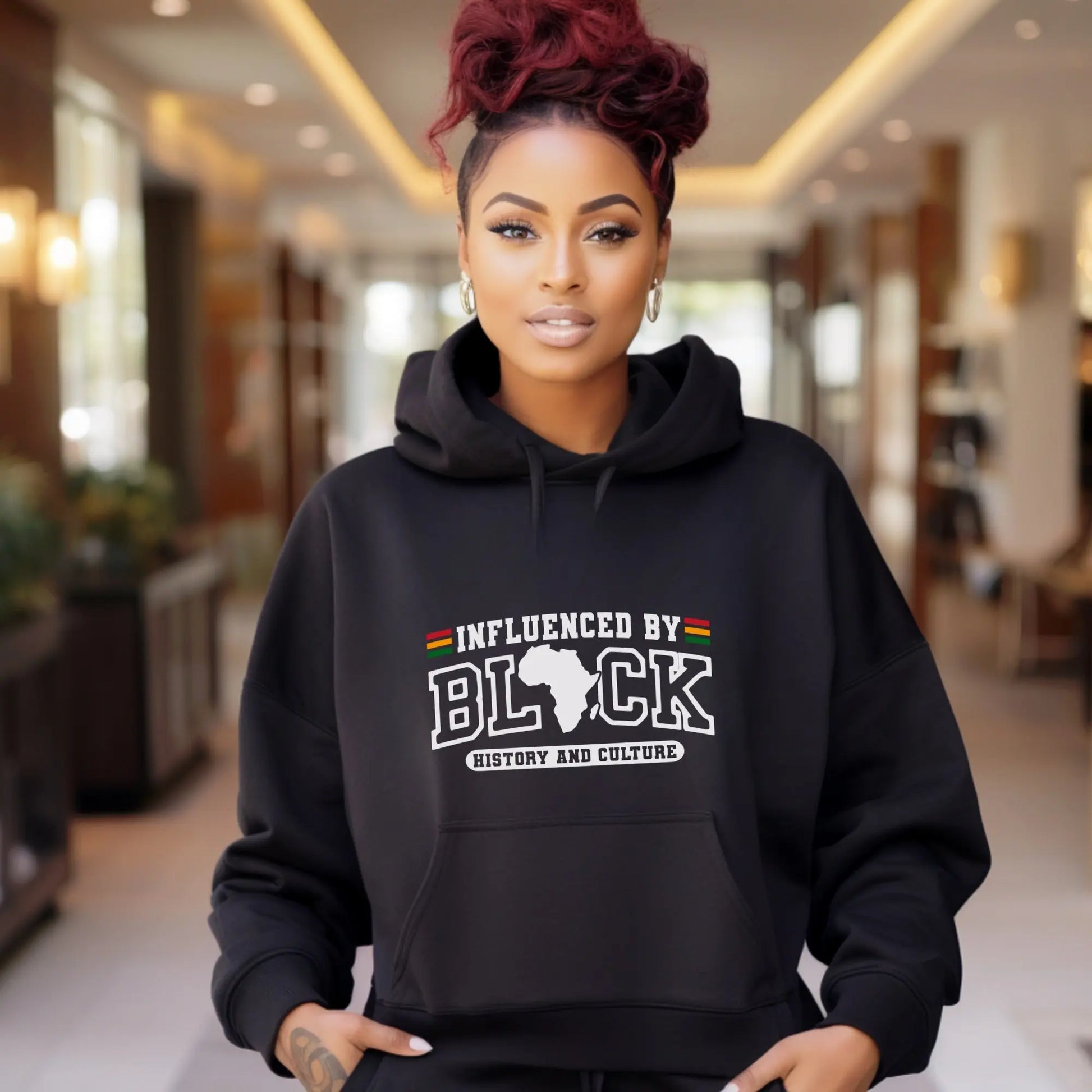 Influenced by Black History Hoodie – Afrocentric, Black Culture Sweatshirt Branded Kreations Kraft Boutique