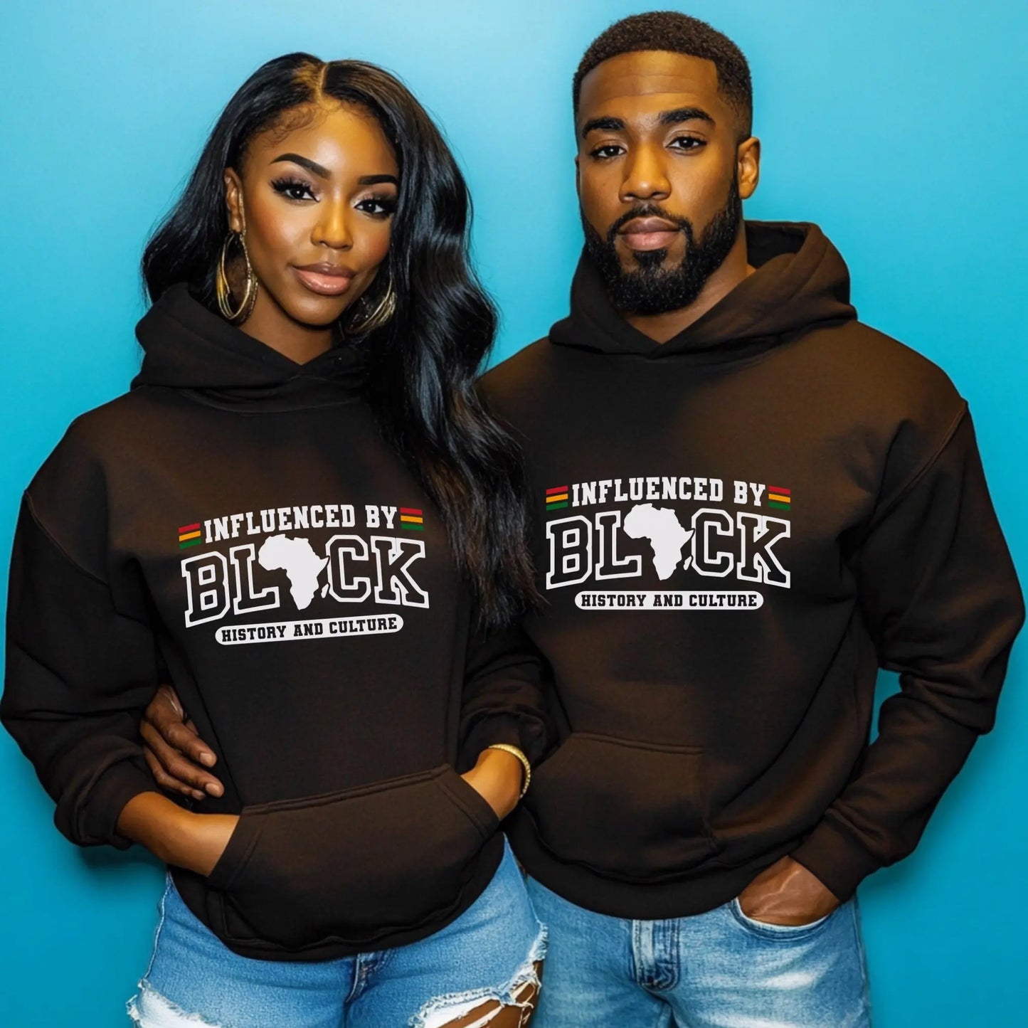 Influenced by Black History Hoodie – Afrocentric, Black Culture Sweatshirt Branded Kreations Kraft Boutique