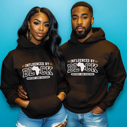 Influenced by Black History Hoodie – Afrocentric, Black Culture Sweatshirt Branded Kreations Kraft Boutique