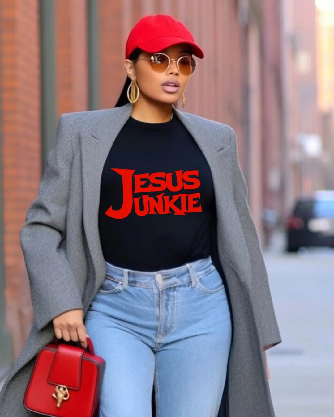 Jesus Junkie Unisex Graphic Tee - Bold Faith Statement T-Shirt for Trendsetter Branded Kreations Kraft Boutique