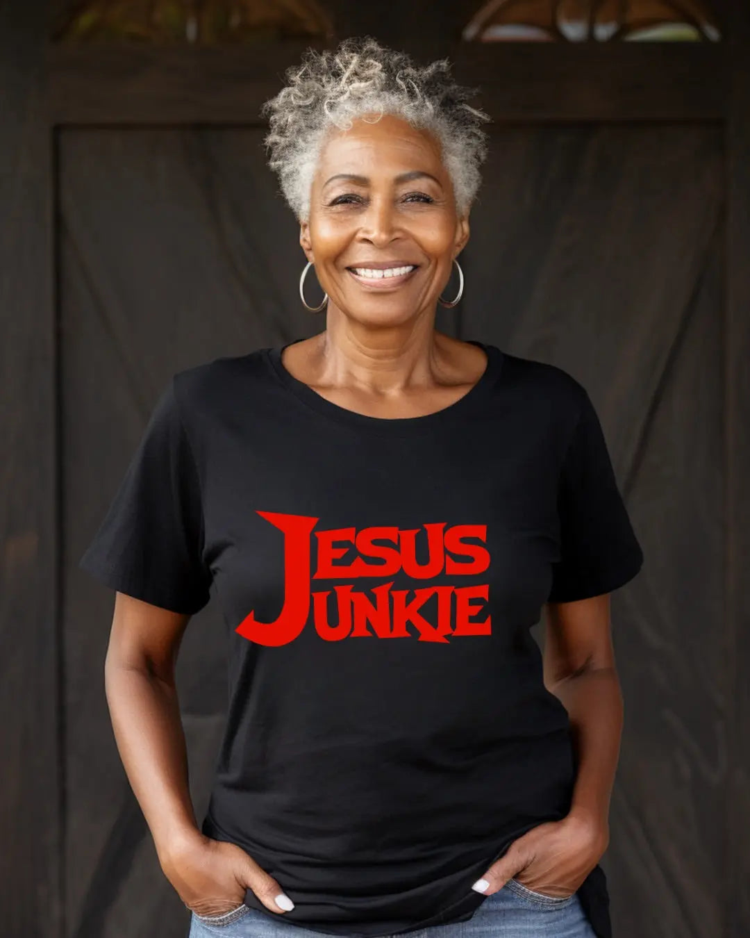 Jesus Junkie Unisex Graphic Tee - Bold Faith Statement T-Shirt for Trendsetter Branded Kreations Kraft Boutique