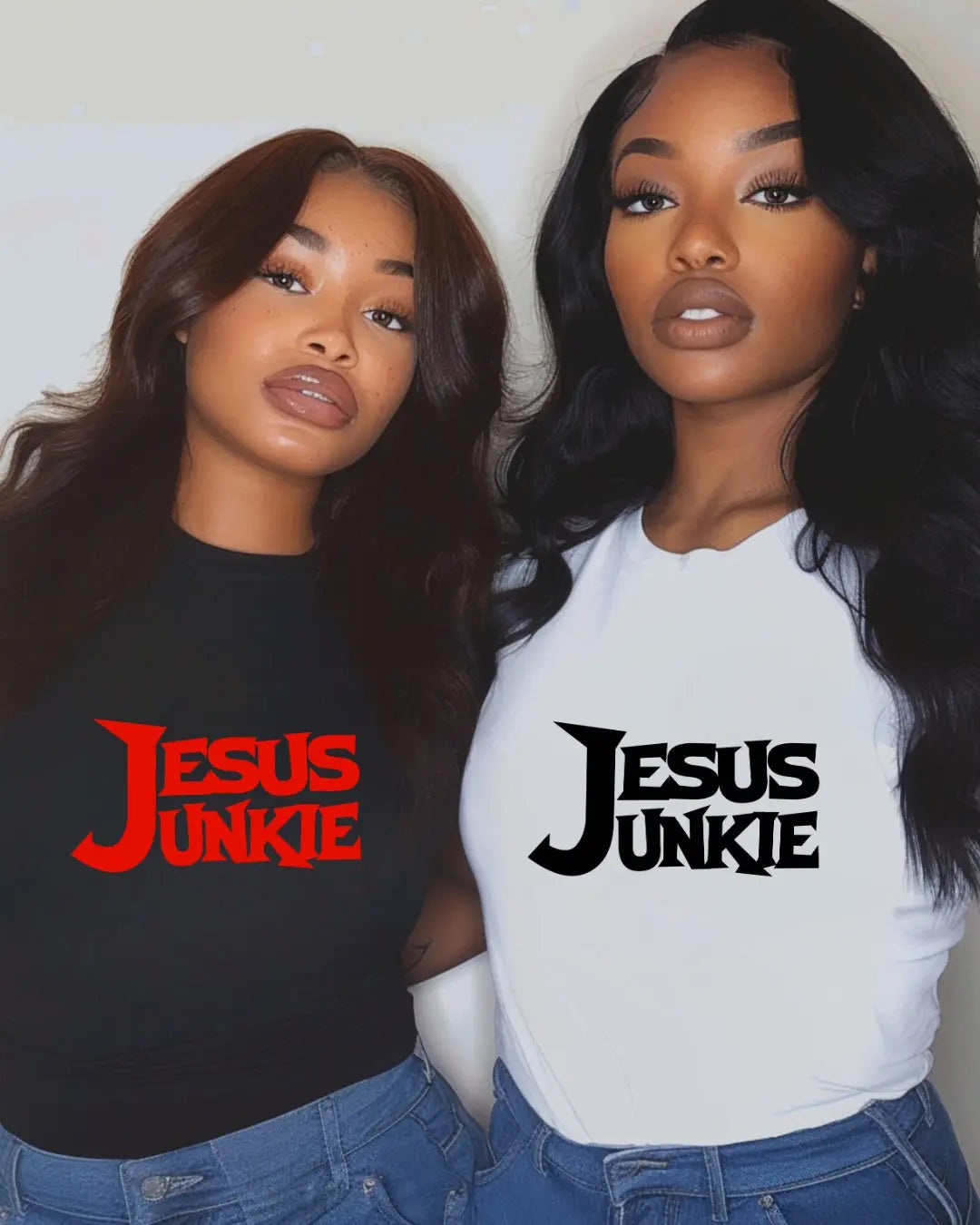 Jesus Junkie Unisex Graphic Tee - Bold Faith Statement T-Shirt for Trendsetter Branded Kreations Kraft Boutique