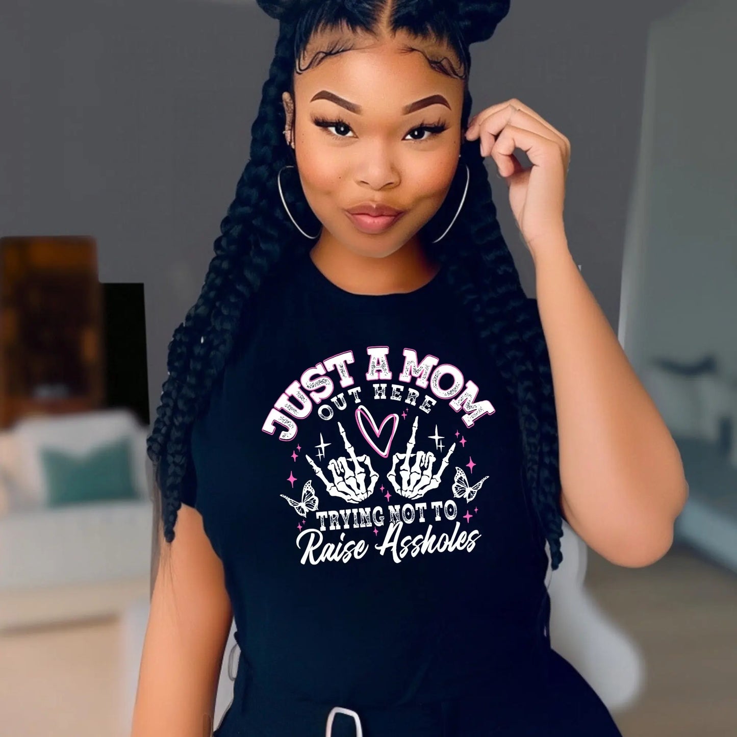“Just a Mom” Graphic Tee – Honest Parenting Shirt for Women Product vendor