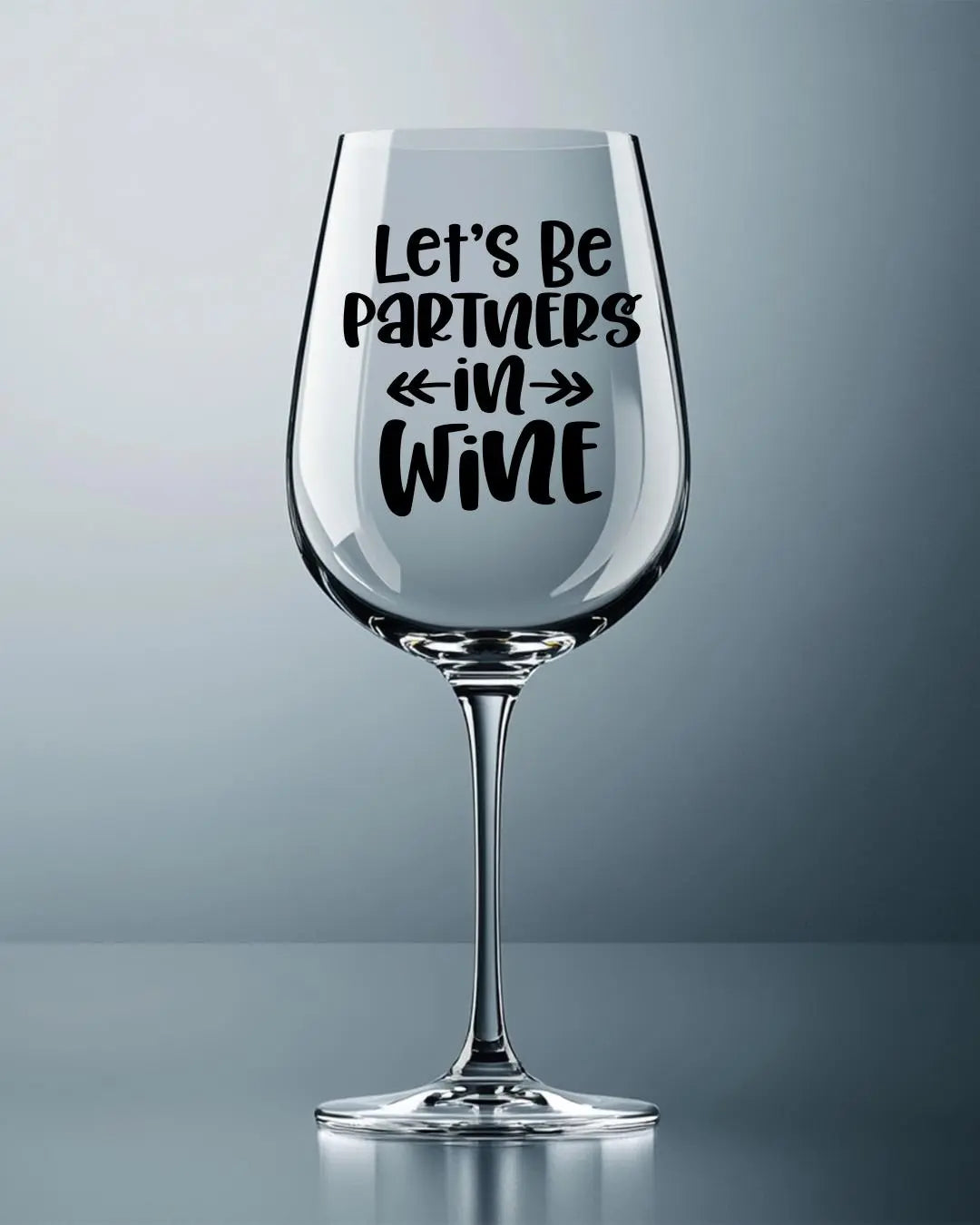 Let’s Be Partners in Wine Glass – Perfect for Sharing Laughs and Wine with Friends! Branded Kreations Kraft Boutique
