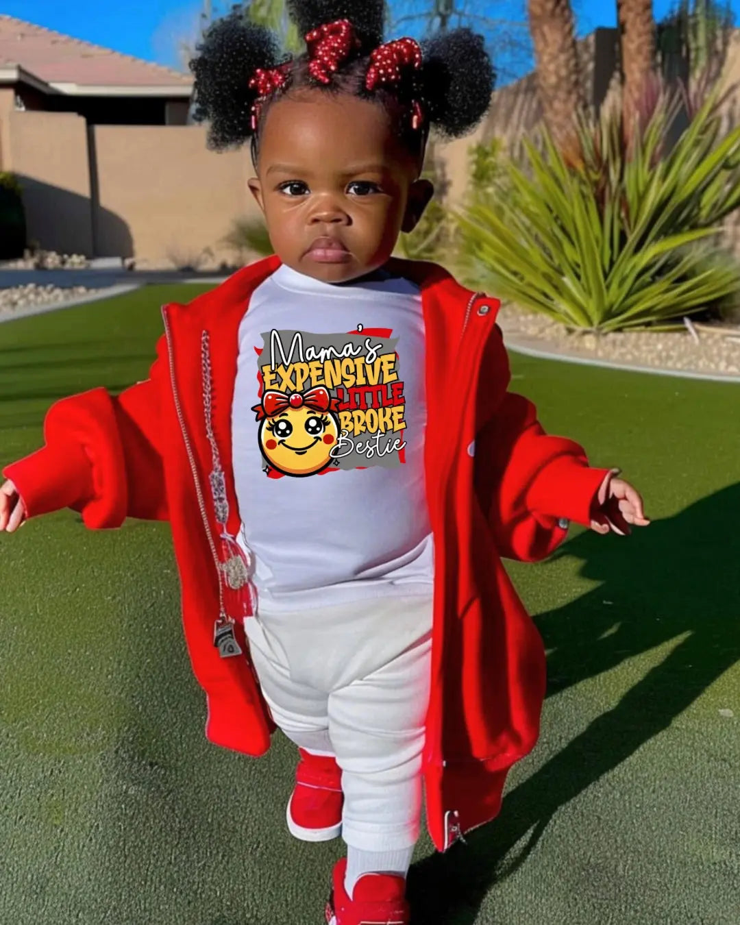 "Mama's Expensive Little Broke Bestie" Kids Graphic T-Shirt – Adorable Statement Tee for Stylish Kids Branded Kreations Kraft Boutique