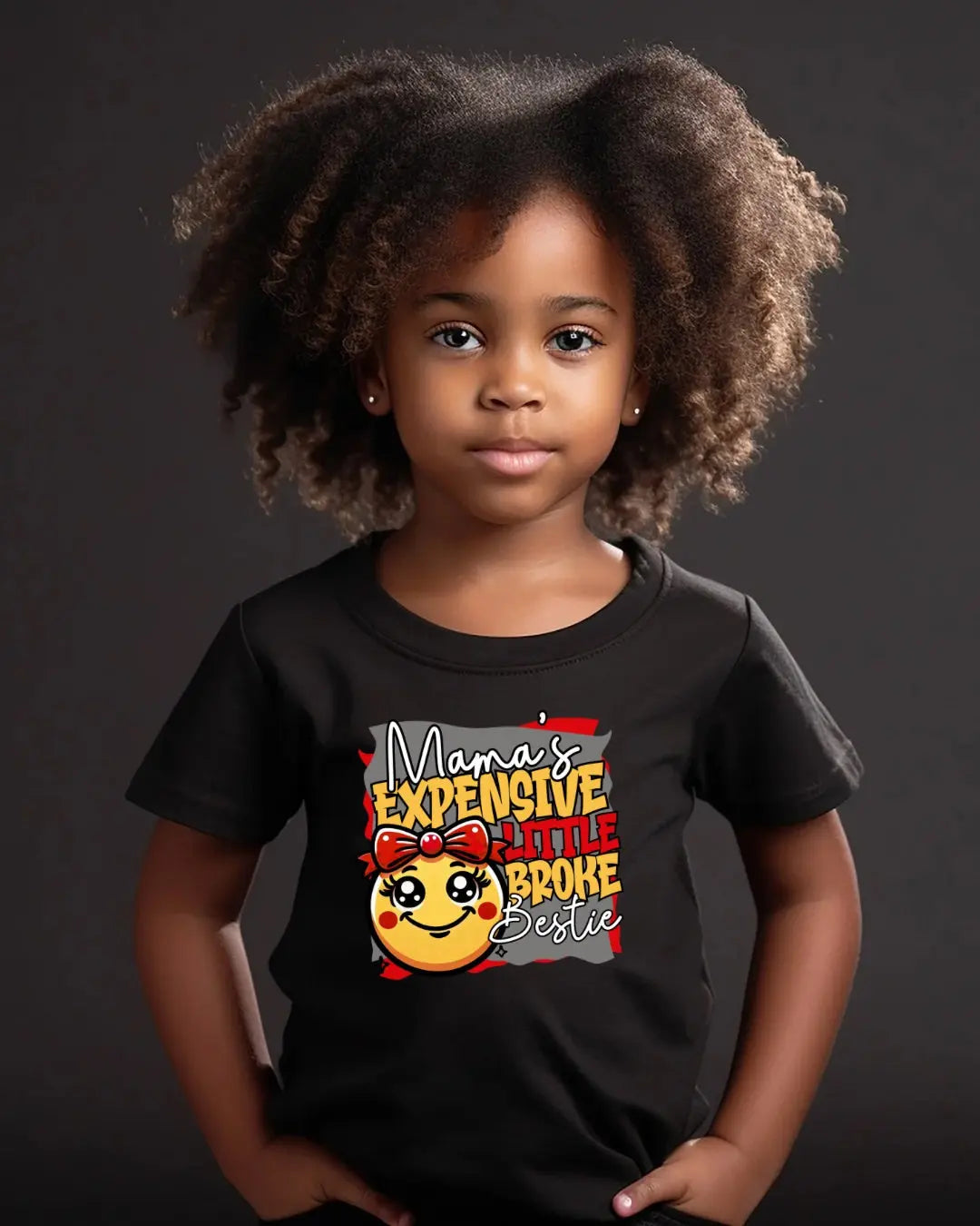 "Mama's Expensive Little Broke Bestie" Kids Graphic T-Shirt – Adorable Statement Tee for Stylish Kids Branded Kreations Kraft Boutique