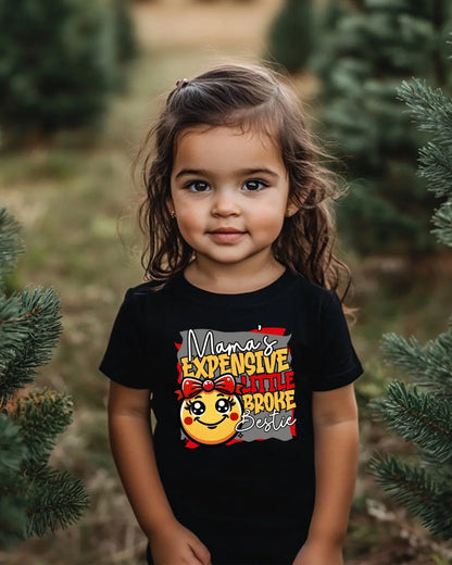 "Mama's Expensive Little Broke Bestie" Kids Graphic T-Shirt – Adorable Statement Tee for Stylish Kids Branded Kreations Kraft Boutique