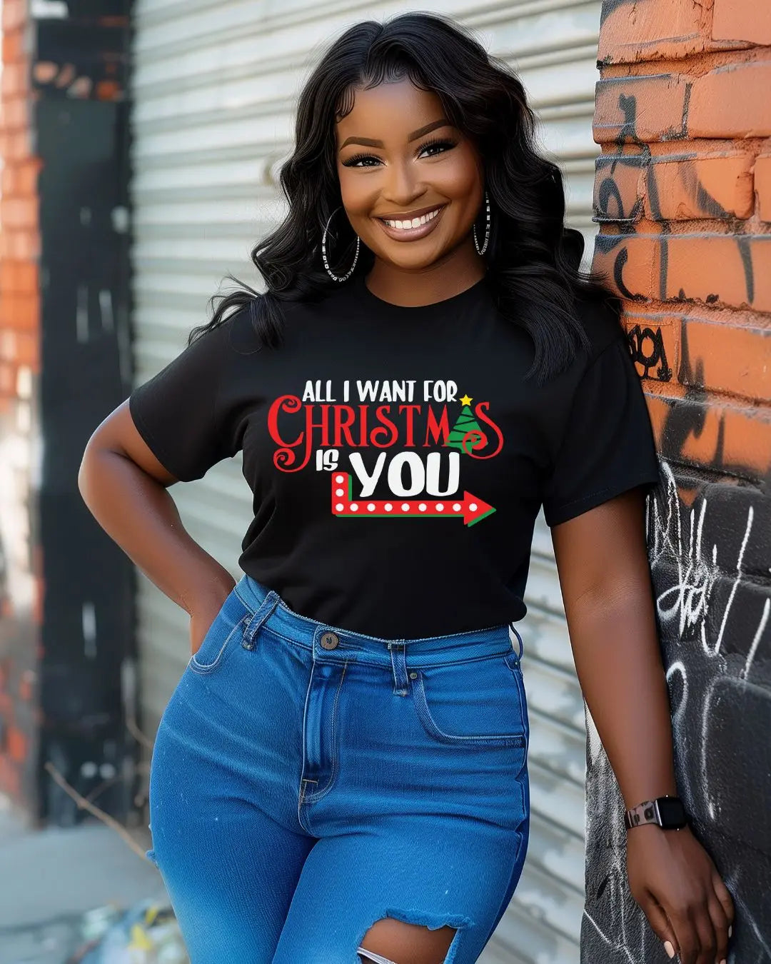 Matching Couple Sweatshirts – "All I Want for Christmas is You" Festive Holiday Set Branded Kreations Kraft Boutique