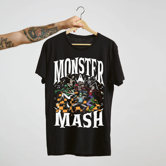 Monster Mash Halloween T-Shirt - Classic Horror Monsters Graphic Tee Branded Kreations Kraft Boutique