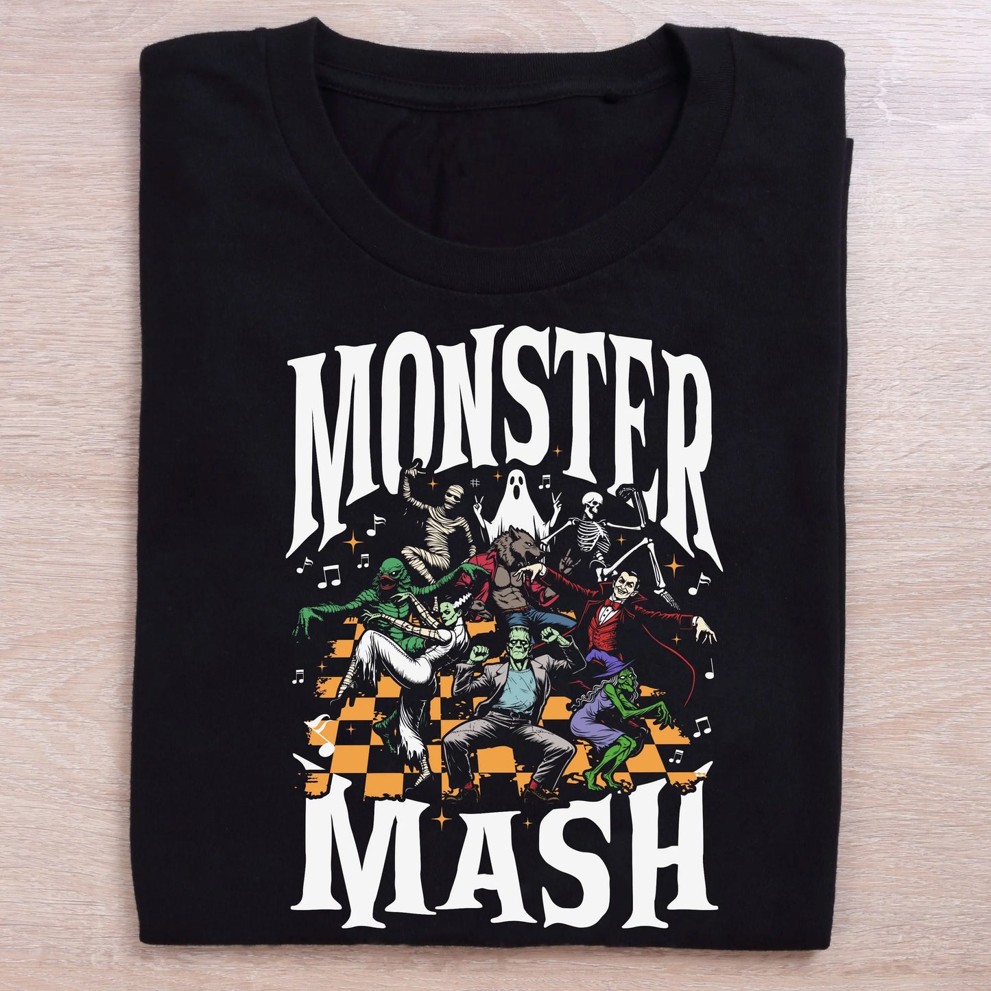 Monster Mash Halloween T-Shirt - Classic Horror Monsters Graphic Tee Branded Kreations Kraft Boutique