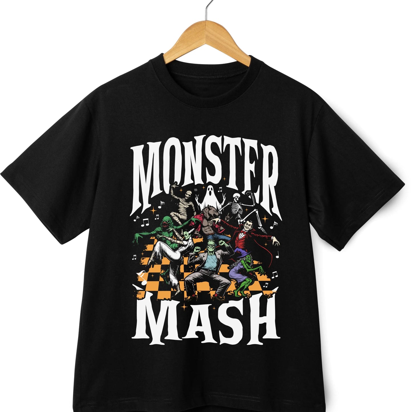 Monster Mash Halloween T-Shirt - Classic Horror Monsters Graphic Tee Branded Kreations Kraft Boutique