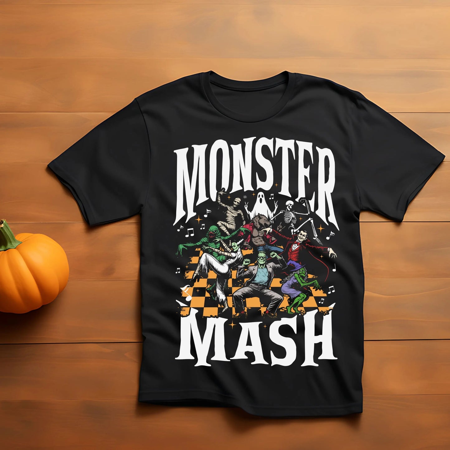 Monster Mash Halloween T-Shirt - Classic Horror Monsters Graphic Tee Branded Kreations Kraft Boutique