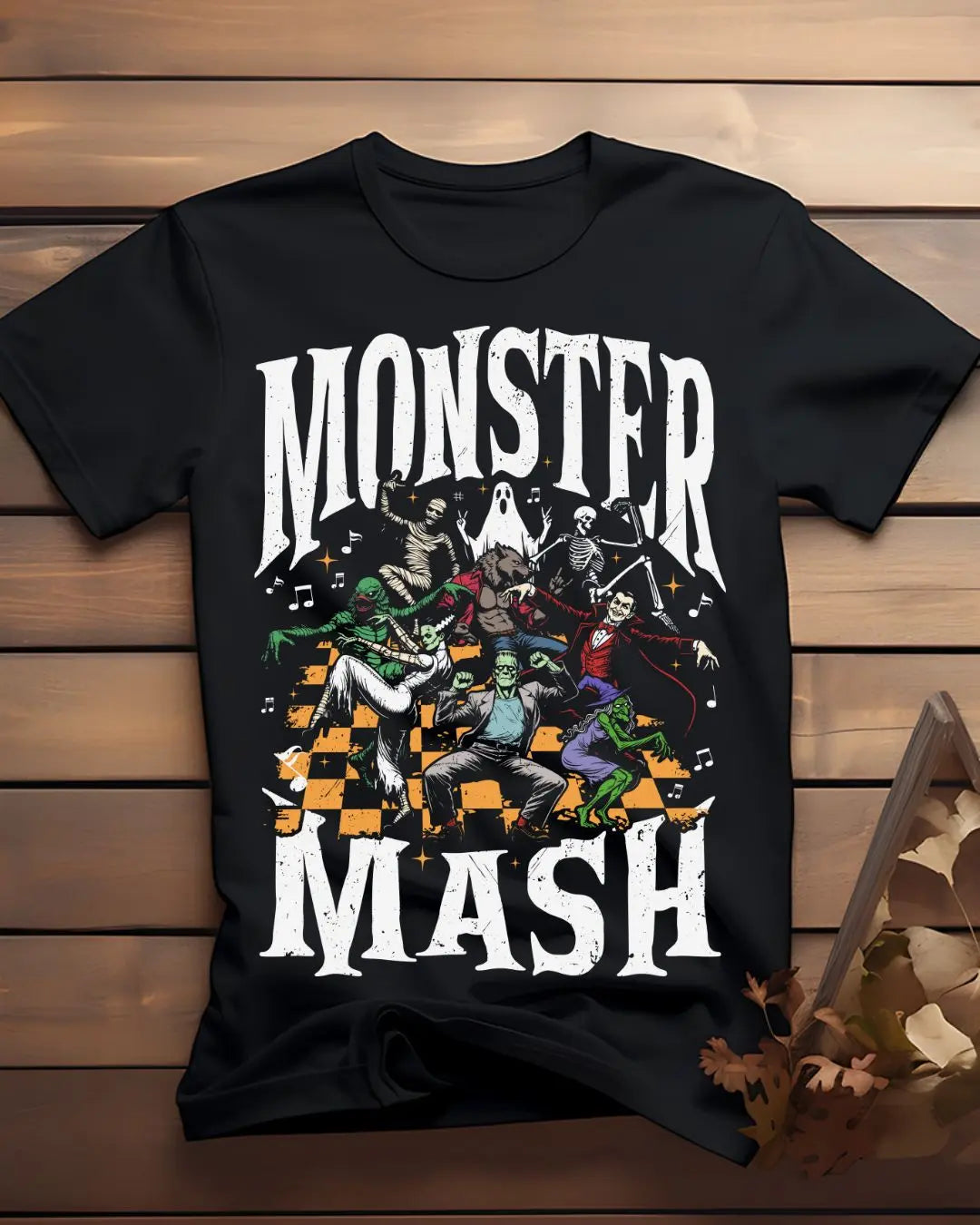 Monster Mash Halloween T-Shirt - Classic Horror Monsters Graphic Tee Branded Kreations Kraft Boutique